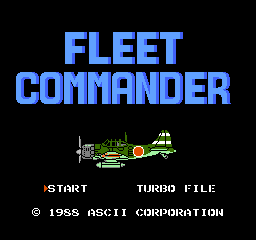 Fleet Commander (Japan) Title Screen